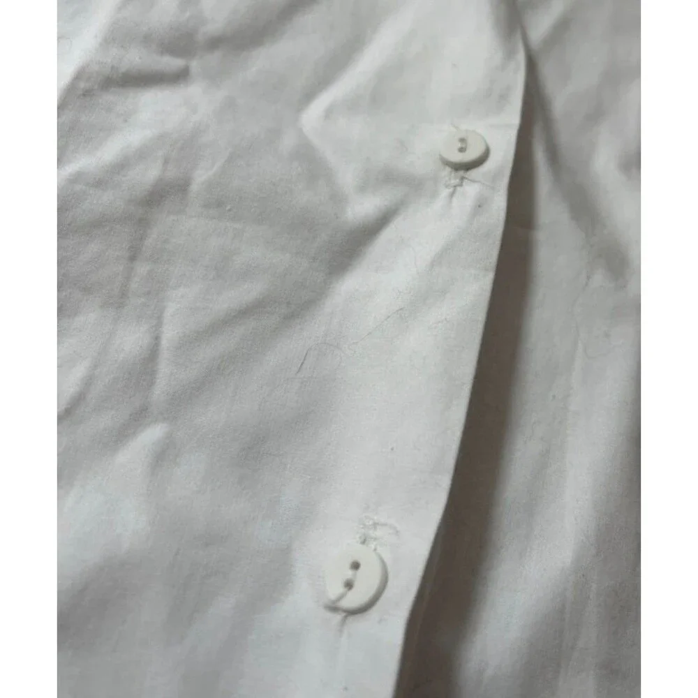 Vtg oshkosh girls 6x peterpan collar white cotton button front top